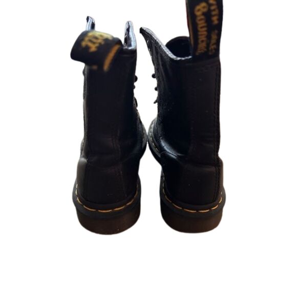 Dr Martens Women's 1460 Vonda Mono Boot Size 36 (5US) Black Embroidered Flowers - Picture 4 of 11